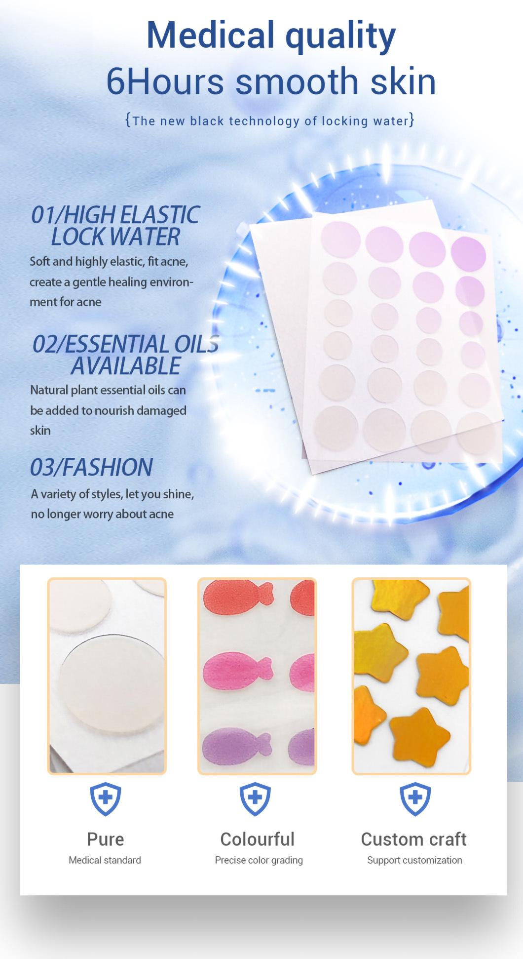 Hydrocolloid Medical Grade Star Shape Customize Available Acne Patch