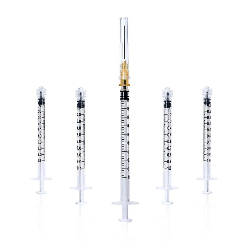 Direct Factory 1 Ml Cc Disposable Medical Plastic Luer Lock Syringe