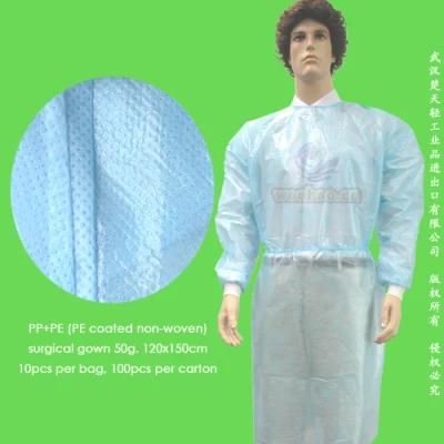 Disposable PP+PE Isolation Gown
