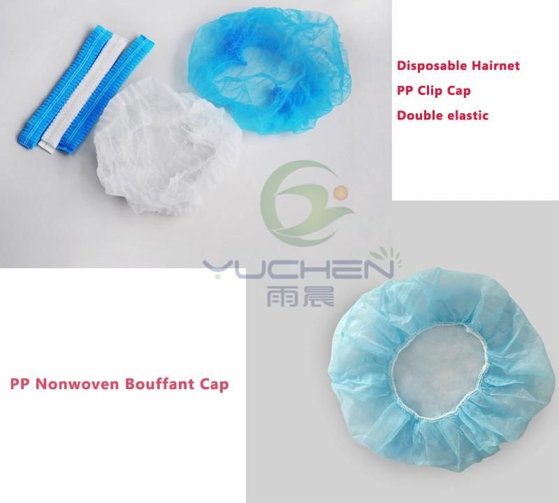 Medical Disposable PP Surgical Cap Doctor Nurse Bouffant Cap/ Mob Cap/ Hairnet/ Clip Cap