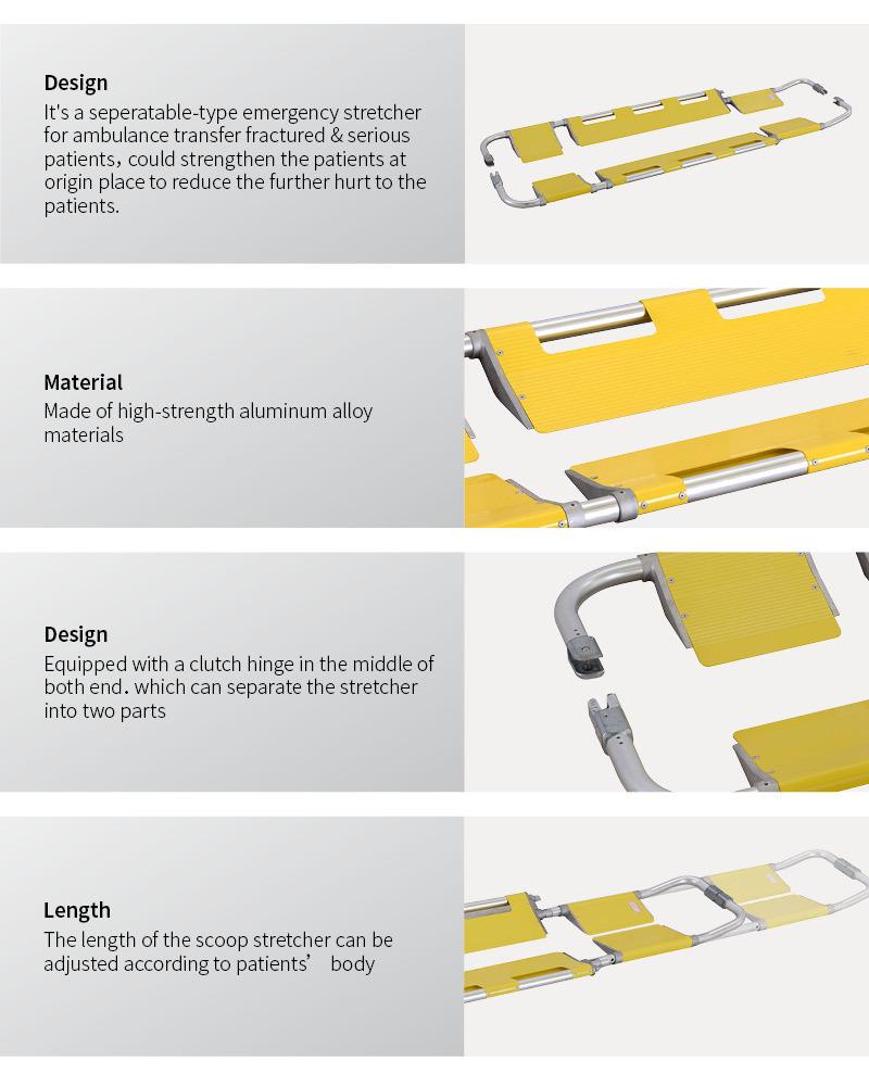 Ambulance Plastic Scoop Stretcher (CE/FDA/ISO)