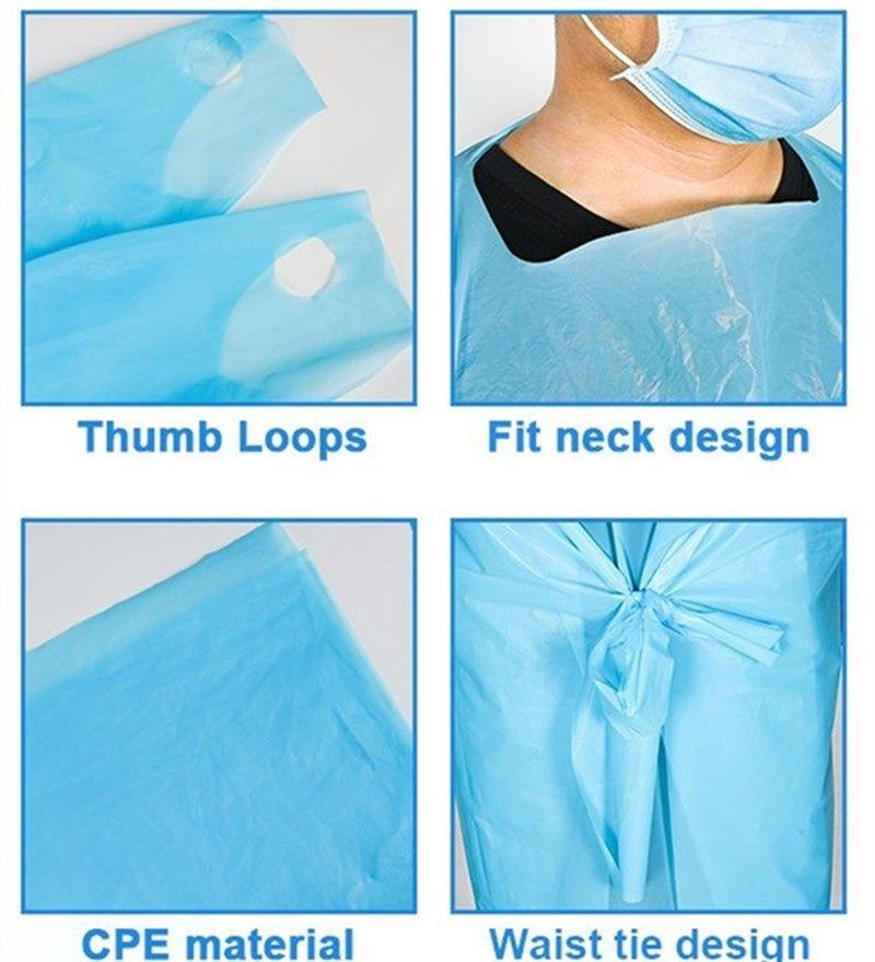 Disposable CPE Gowns Clinics Hospital Use for Exams and Procedures