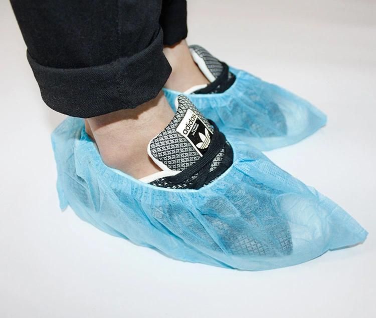 Disposable Non Woven Medical Shoe Cover with T Clips Surgical Shoes Cover for Hospital Antiskid