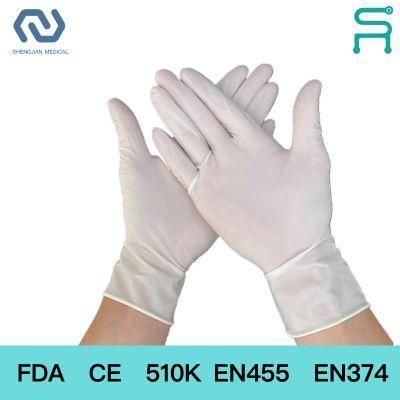Milky White Disposable Powder Free Latex Gloves with CE En455