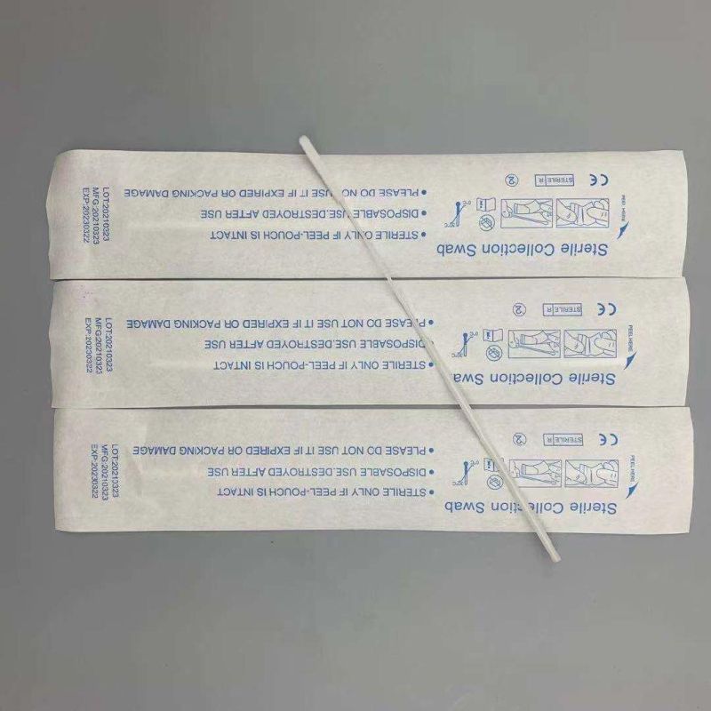 Usable Disposable Sample Collection Flocked Nasal Plastic Swab with 3 Different Thicknesses