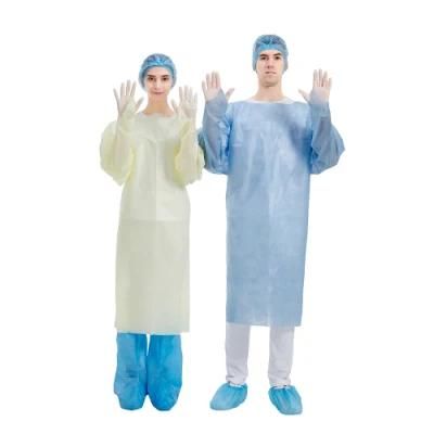 Disposable CPE Gown with Thumb Hook