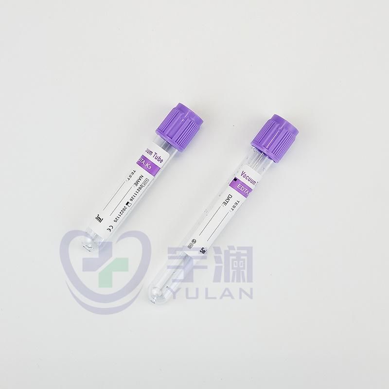 Disposable Medical Pet EDTA K2/K3 Purple Cap Vacuum Blood Collection Tube