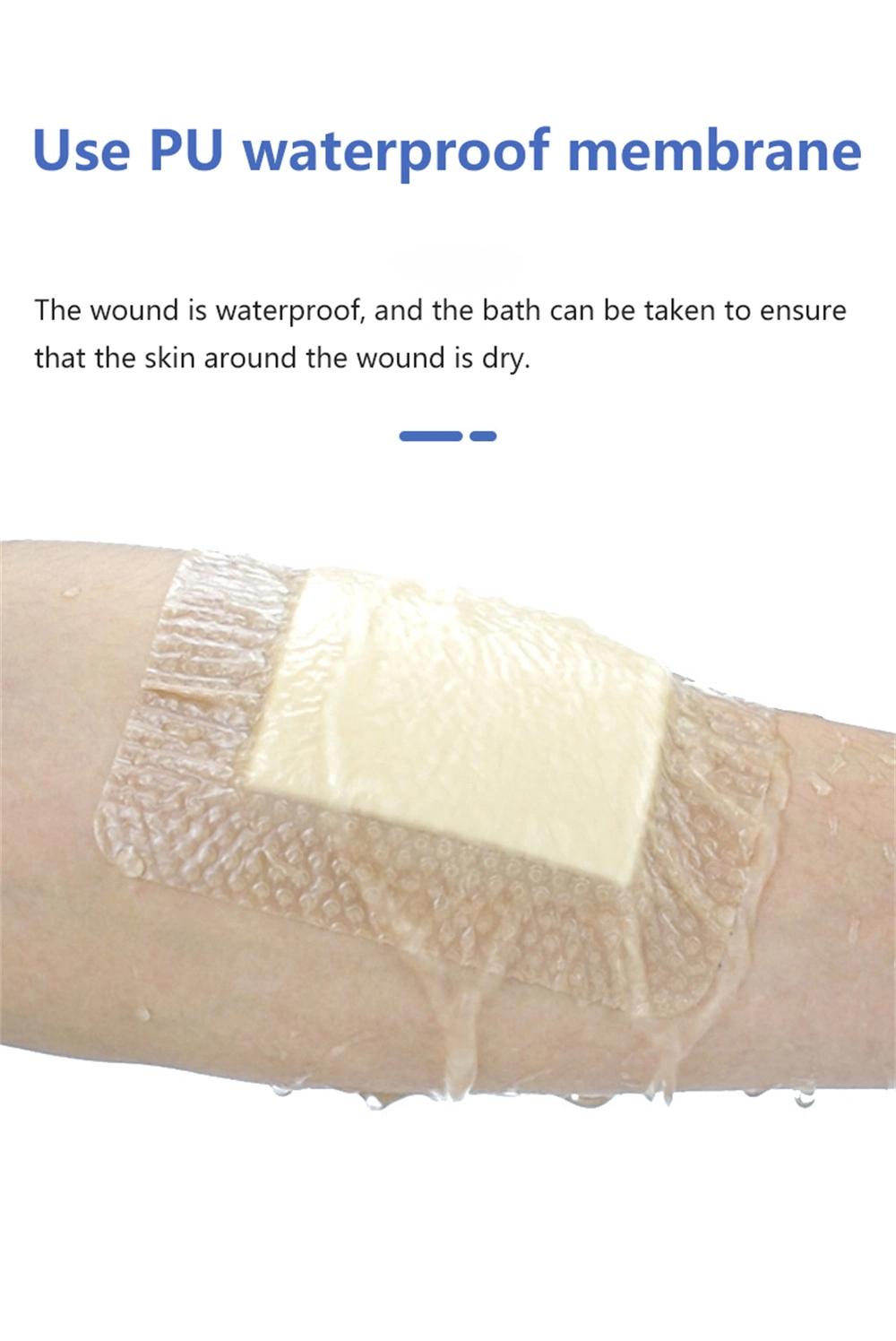 New Self-Adherent Non Adhesive Border PU Wound Dressing Silicone Foam Dressing