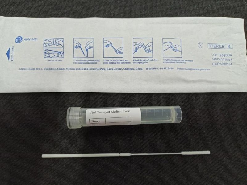 Medical Disposable Virus Testing Swab Single-Use Virus Sampling Tube
