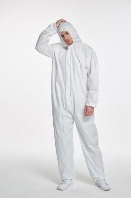 Non-Woven Fabric Safety Clothes Type 5/6 Disposable Coverall Manufacture with Logo Printing