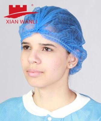 China Protective Mob Cap Doctor Bouffant Cap Nonwoven Round Cap Disposable Mob Cap Doctor Cap