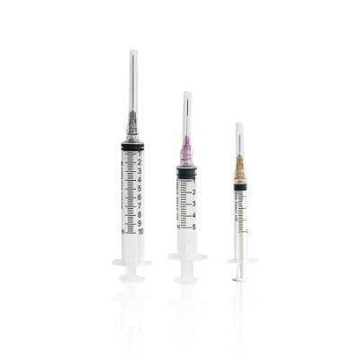 Medical Disposables Syringe Sterile 1cc 3cc 5cc 10cc 25cc 50cc Syringe with Individual Packing