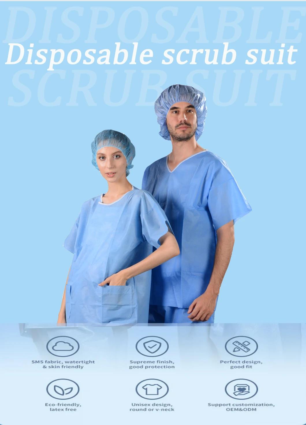 2021 Hospital Uniform Hot Sale Disposable PP SMS Patient Gown