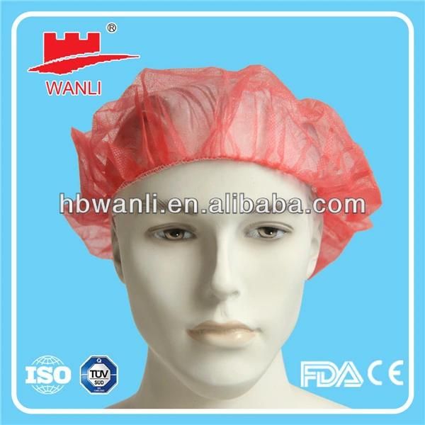 Disposable Non Woven PP Bouffant Cap Hair Net Mob Cap for Industry