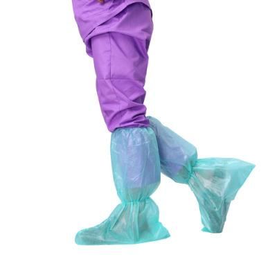 Microporous Water Resistant Boot Cover with Blue Adhesive Tape Microporous Shoe Cover with High Quality