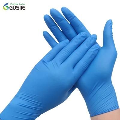 Gusiie High Quality Disposable Safety Medical Examination Nitrile Large Gloves