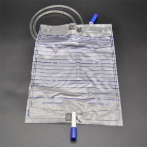 Disposable Sterile Urine Bag 2000ml with Outlet Valves for External Use