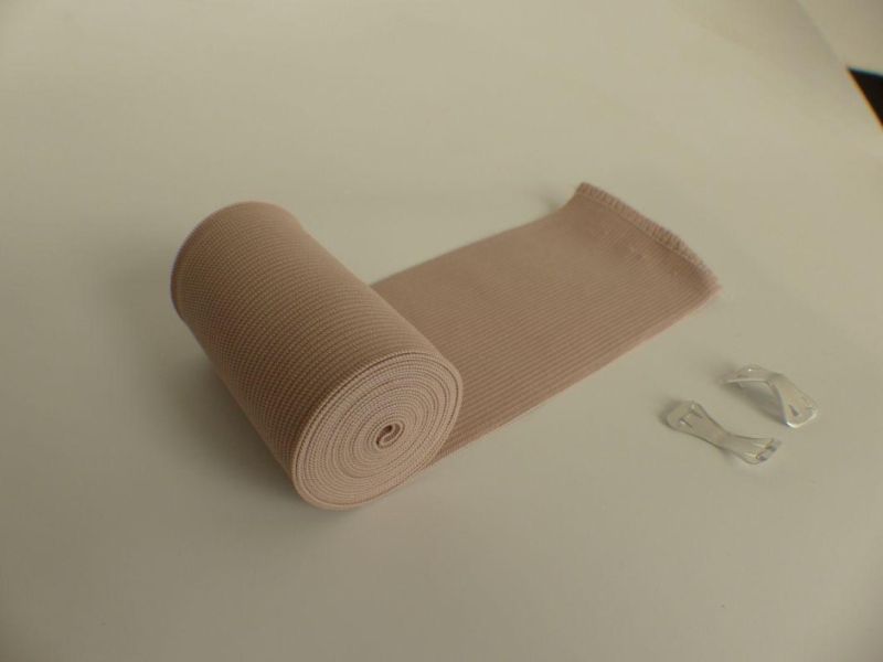 Pure White Color Rebber Elastic Warpping Bandage with Clip