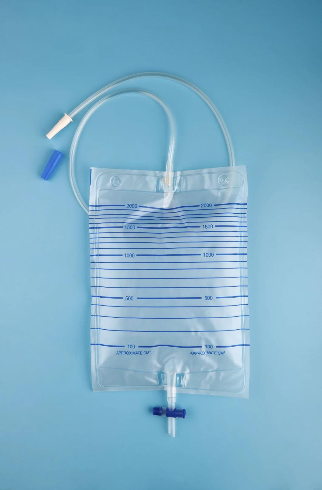 Disposable 1000ml 2000ml Urinal Bag Medical Transparent Drainage with CE