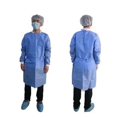 Wholesale High Quality Surgical Gown Non Woven Fabric SMS Isolation Gown Disposable Surgical Gowns