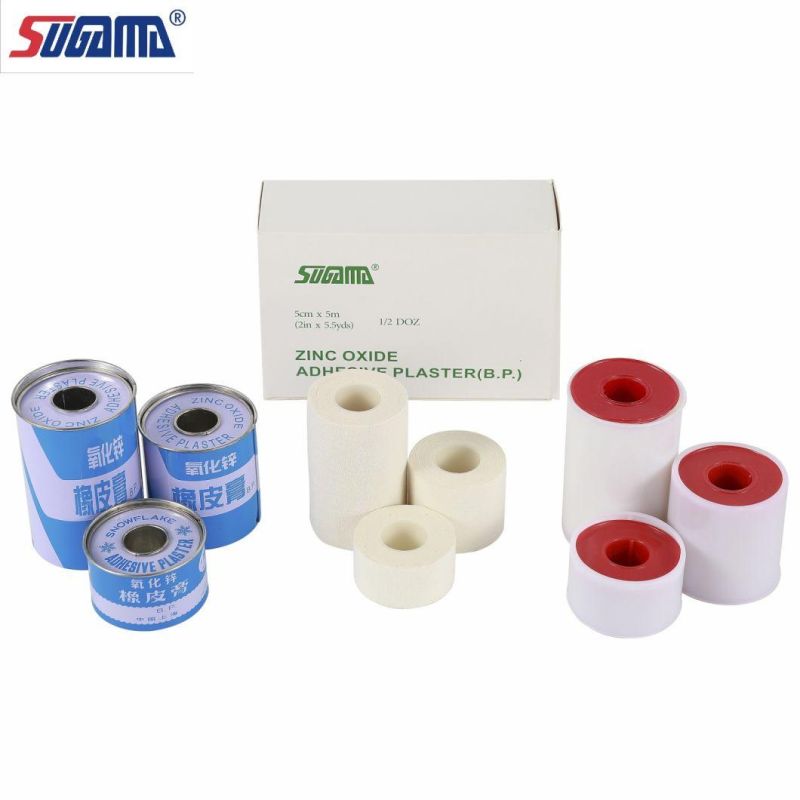 White and Skin Color Zinc Oxide Adhesive Plaster with Plastic Cover
