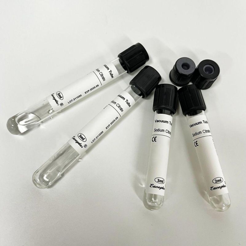 Siny Disposable Black Cap Eaceplus No Additive 3.8% Sodium Citrate ESR Vacuum Blood Collection Tube