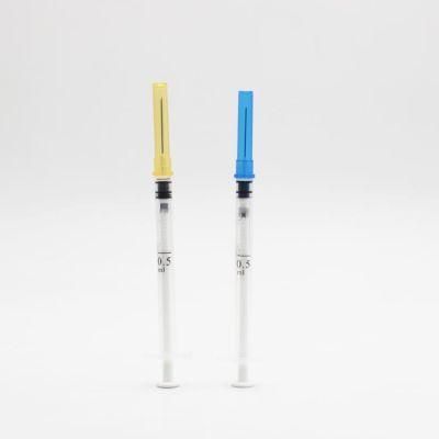 0.5ml Safety Retracted Self-Destruct Syringe Auto Disable Vaccine Syringe with Retractable Needle