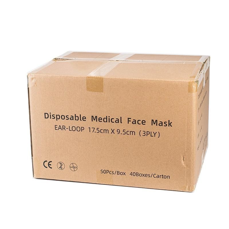 Portable Protected Disposable Medical Blue Face Mask with Ce Surgical