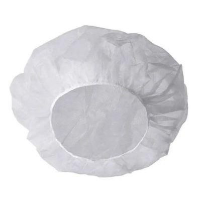 White 12GSM Round Bouffant Surgical Doctor Cap