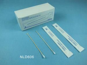 Individual Bag Laboratory 6 Inch Wooden Bamboo Plastic Sticks Sample Collection Cotton Swabs