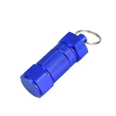 Key Chain Pill Case Aluminum Alloy Organizer Waterproof Tablet Container Portable Box Cache Holder Health Care Pillbox Wyz18373
