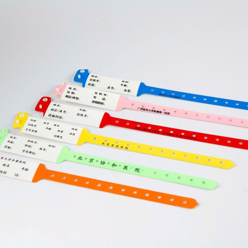 Customized Adult Size Medical ID Wristband for Hospital
