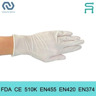 510K En455 FDA CE Natural Latex Gloves Powder Free Disposable Latex Gloves