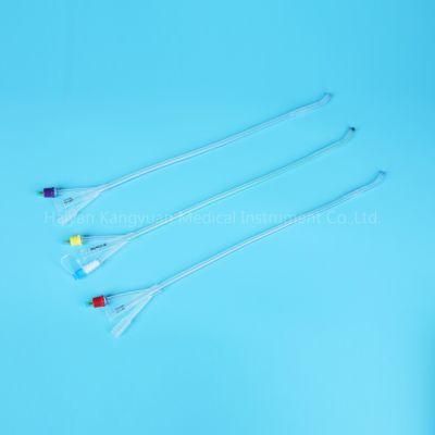 Three Way China Silicone Foley Catheter Coude Tip Tiemann Normal Balloon Manufacturer