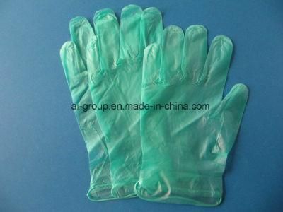Green Vinyl Exam Glove Powder Free or Powdered with USP Absorbable Corn Starch