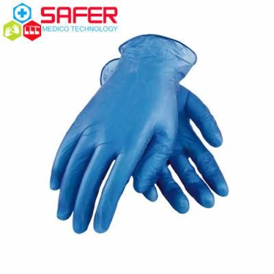 Disposable Blue Medical Vinyl Exam Glove Latex Free