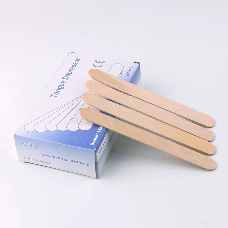 CE Approved Disposable Sterilize Medical Wooden Tongue Depressor