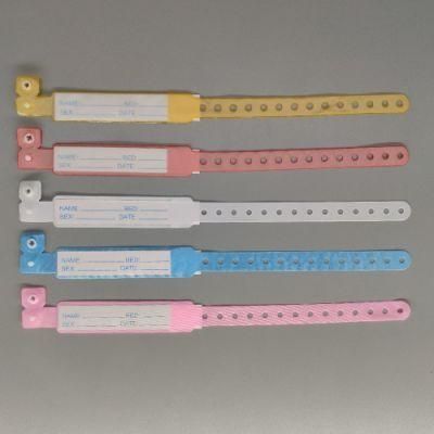 Card Insert Tpye Medical Adjustable PVC Adult Patient Identification Bracelet