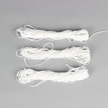 3mm 4mm 5mm White Disposable Elastic String Round/Flat Ribbon Cord Nylon Spandex Earloop for Mask Material