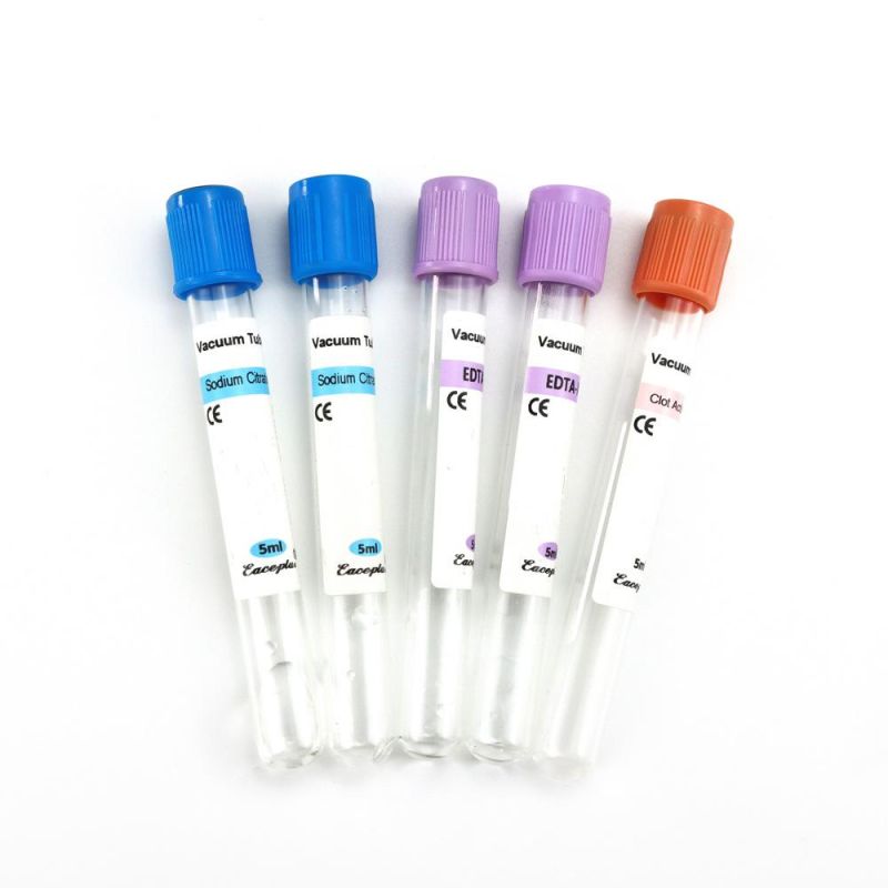 Siny EDTA K2 K3 Tube Hospital Medical Supply Wholesale Serum Blood Test Plain Tube Glass Vacuum Blood Collection Tubes with ISO13485