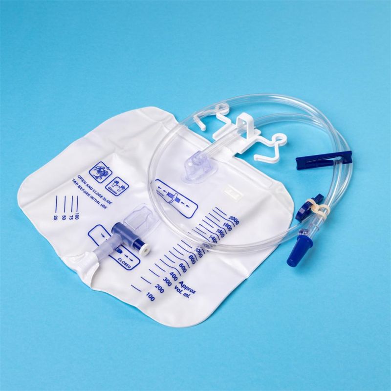 Medical 2000ml Urinary Drainage Bag Urine Bag with Push/Pull Valve for Adult