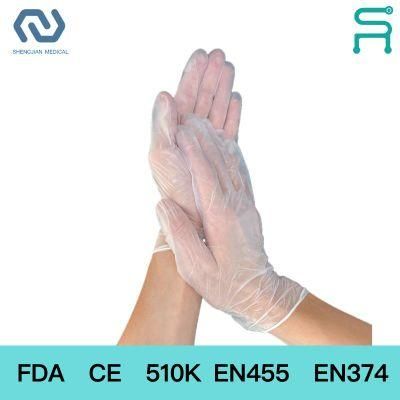 Disposable Powder Free Vinyl Gloves PVC Gloves with CE En420 En374