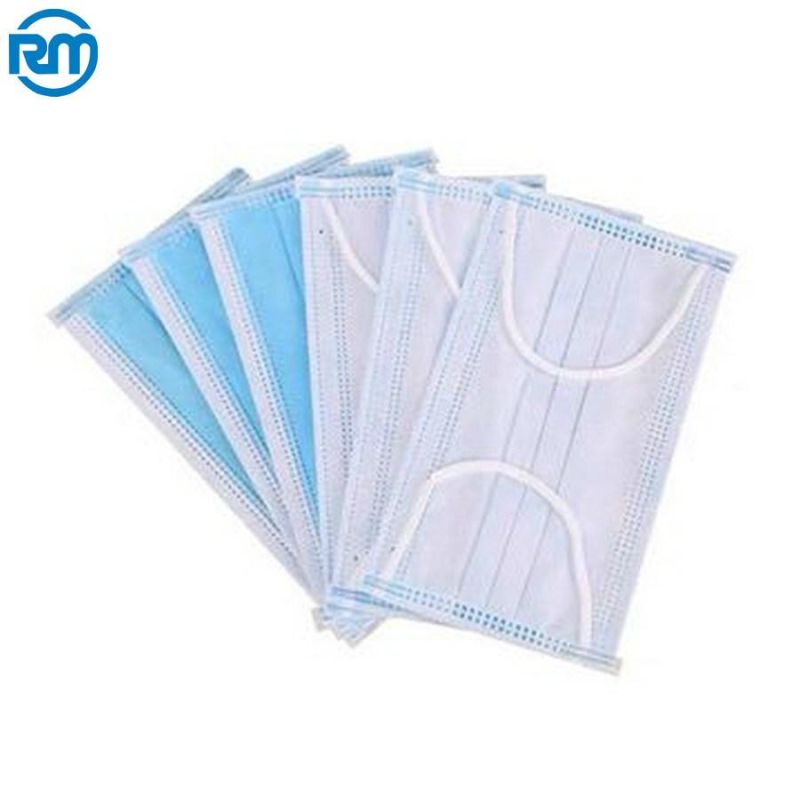 Medizinische Masken Earloop Non-Woven 3ply Disposable   Face Mask for  Workers Skin-Friendly Indenpendent Aluminum Plastic