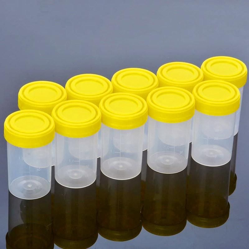 CE Approved Disposable Medical Specimen 30ml Container Urine Cup with Temperature Strip