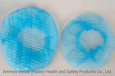 9GSM/25GSM Blue Disposable Medical Use Nurse Cap Round Clip Cap Doctor Use Surgical Mob Cap