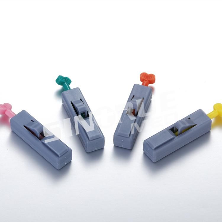 21g 23G 26g Medical Disposable Button Activated Safety Lancets