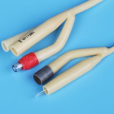 CE, ISO Approval Rubber Valve or Plastic Valve Silicone Coated Latex Foley Catheter