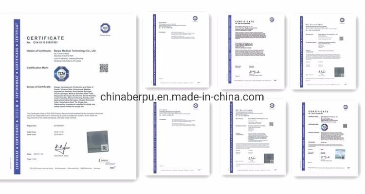 Berpu Medical Disposable Pen Type Eo Sterile Multi-Sample Vacuum Blood Collection Needle Blood Collecting Needle with 16g-23G CE ISO FDA