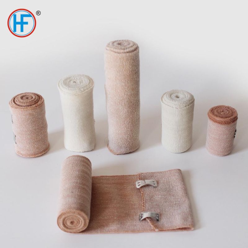 Mdr CE Approved Medical Natural (Bleached) Plain Elastic Bandage Individually Packed in Waterproof Bag