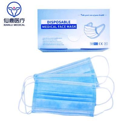 Manufacturer Medical 3ply Earloop Mouth Mask 3 Layer Disposable Surgical 3 Ply Medical Face Mask